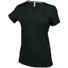 Női póló Kariban KA381 Rövid Ujjú v-nyakú póló -XL, Black