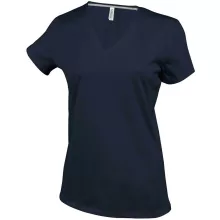 Női póló Kariban KA381 Rövid Ujjú v-nyakú póló -XL, Dark Grey
