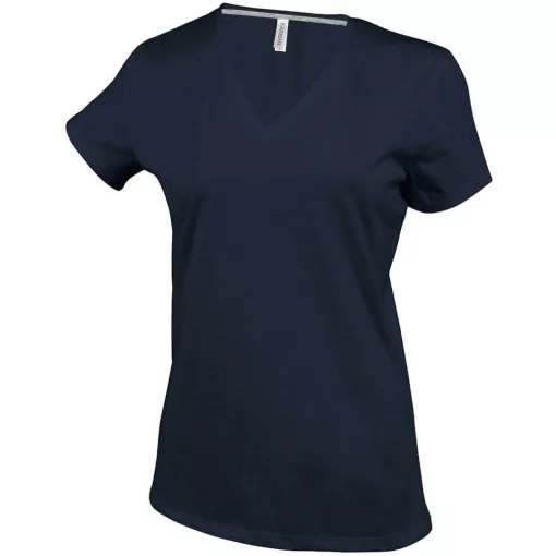 Női póló Kariban KA381 Rövid Ujjú v-nyakú póló -XL, Dark Grey