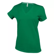 Női póló Kariban KA381 Rövid Ujjú v-nyakú póló -2XL, Kelly Green