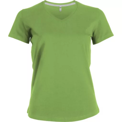 Női póló Kariban KA381 Rövid Ujjú v-nyakú póló -XL, Lime