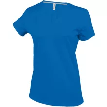 Női póló Kariban KA381 Rövid Ujjú v-nyakú póló -XL, Light Royal Blue