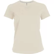Női póló Kariban KA381 Rövid Ujjú v-nyakú póló -2XL, Light Sand