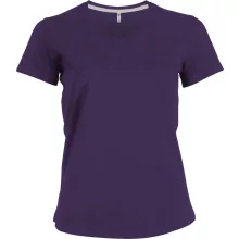 Női póló Kariban KA381 Rövid Ujjú v-nyakú póló -S, Purple