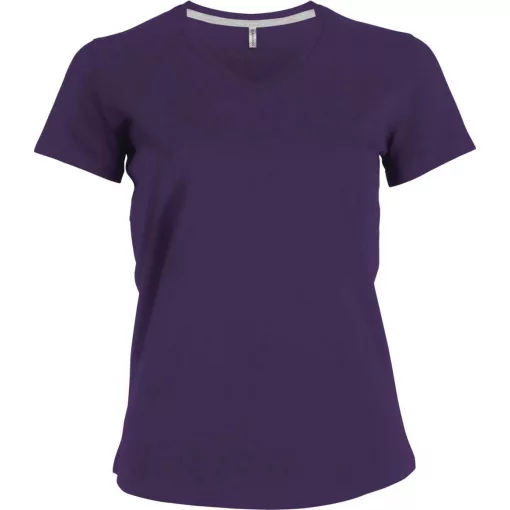 Női póló Kariban KA381 Rövid Ujjú v-nyakú póló -S, Purple