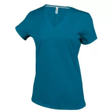 Női póló Kariban KA381 Rövid Ujjú v-nyakú póló -3XL, Tropical Blue
