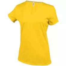 Női póló Kariban KA381 Rövid Ujjú v-nyakú póló -M, Yellow