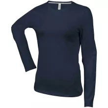 Női póló Kariban KA383 Hosszú Ujjú Környakú póló -XL, Dark Grey