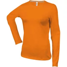 Női póló Kariban KA383 Hosszú Ujjú Környakú póló -XL, Orange