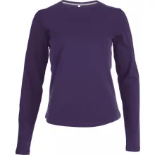Női póló Kariban KA383 Hosszú Ujjú Környakú póló -2XL, Purple