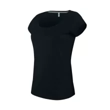 Női póló Kariban KA384 Csónak nyakú Rövid Ujjú póló -3XL, Black