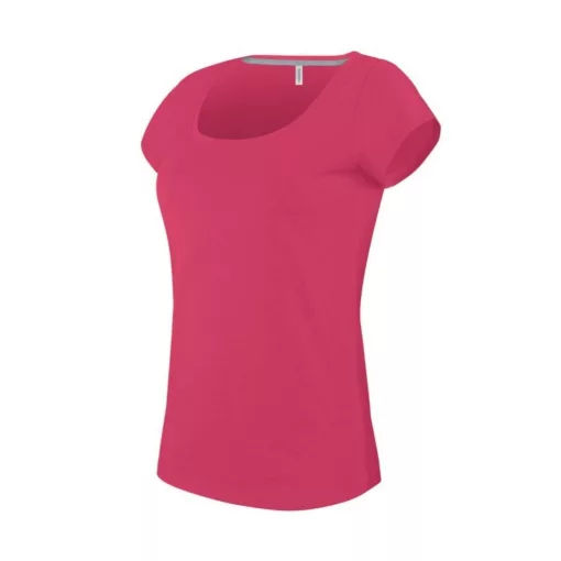 Női póló Kariban KA384 Csónak nyakú Rövid Ujjú póló -XL, Fuchsia