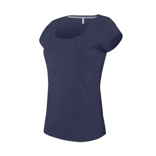 Női póló Kariban KA384 Csónak nyakú Rövid Ujjú póló -2XL, Navy