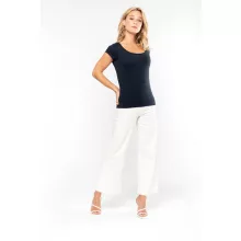 Női póló Kariban KA384 Csónak nyakú Rövid Ujjú póló -2XL, Red