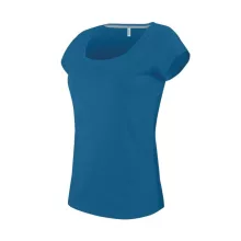 Női póló Kariban KA384 Csónak nyakú Rövid Ujjú póló -3XL, Tropical Blue