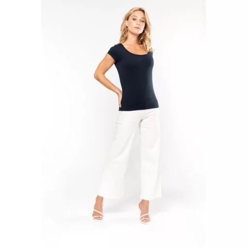 Női póló Kariban KA384 Csónak nyakú Rövid Ujjú póló -3XL, Tropical Blue