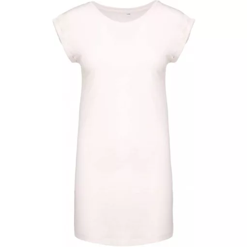 Női póló Kariban KA388 Hosszú pólóruha -L/XL, Off White