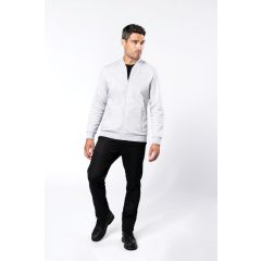   Uniszex pulóver Kariban KA4002 Full Zip Fleece Sweatshirt -S, Oxford Grey