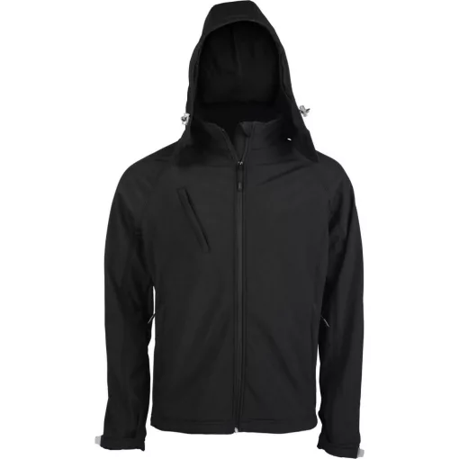 Férfi kabát Kariban KA413 Men S Detachable Hooded Softshell Jacket -M, Black