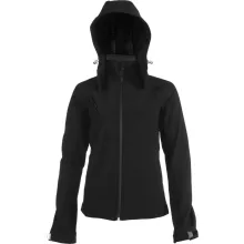Női kabát Kariban KA414 Ladies Detachable Hooded Softshell Jacket -L, Black