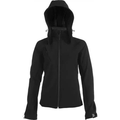 Női kabát Kariban KA414 Ladies Detachable Hooded Softshell Jacket -XL, Black