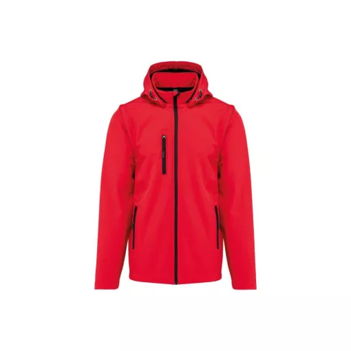 Uniszex kabát Kariban KA422 3-Layer Softshell Hooded Jacket With Removable Sleeves -5X