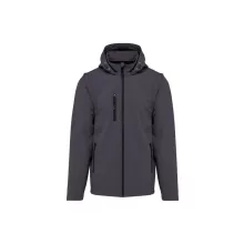 Uniszex kabát Kariban KA422 3-Layer Softshell Hooded Jacket With Removable Sleeves -4X