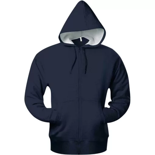 Uniszex kapucnis pulóver Kariban KA444 Full Zip Hooded Sweatshirt -L, Dark Grey