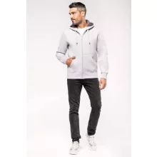 Uniszex kapucnis pulóver Kariban KA444 Full Zip Hooded Sweatshirt -L, Oxford Grey