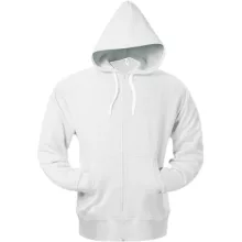 Uniszex kapucnis pulóver Kariban KA444 Full Zip Hooded Sweatshirt -L, White