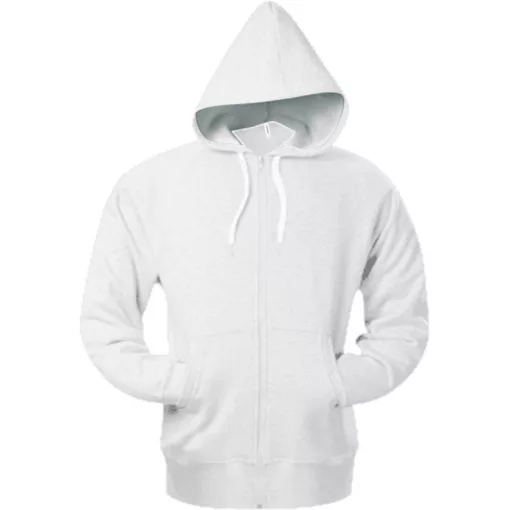 Uniszex kapucnis pulóver Kariban KA444 Full Zip Hooded Sweatshirt -L, White