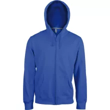 Uniszex kapucnis pulóver Kariban KA454 Men S Full Zip Hooded Sweatshirt -XL, Light Roy