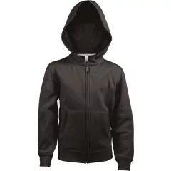   Gyerek kapucnis pulóver Kariban KA455 Kids Full Zip Hooded Sweatshirt -6/8, Black