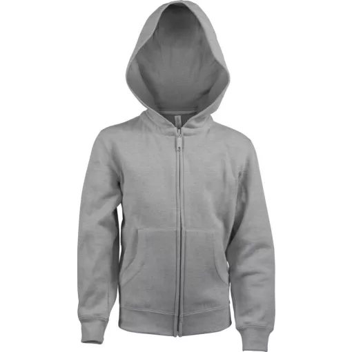 Gyerek kapucnis pulóver Kariban KA455 Kids Full Zip Hooded Sweatshirt -8/10, Oxford Gr