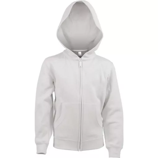 Gyerek kapucnis pulóver Kariban KA455 Kids Full Zip Hooded Sweatshirt -12/14, White
