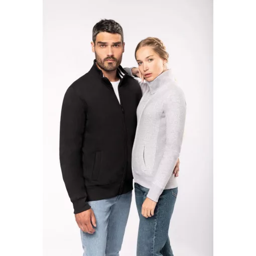 Férfi pulóver Kariban KA456 Men S Full Zip Sweat Jacket -M, Black
