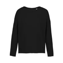 Női pulóver Kariban KA471 Ladies Oversized Sweatshirt -S/M, Black