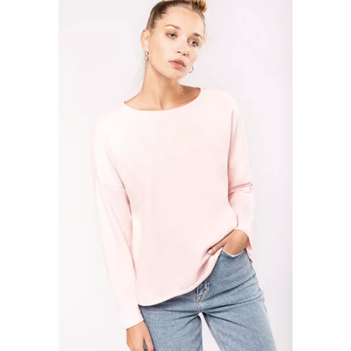 Női pulóver Kariban KA471 Ladies Oversized Sweatshirt -L/XL, Navy