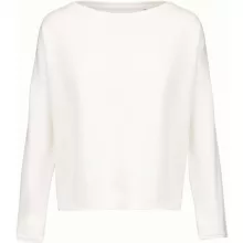 Női pulóver Kariban KA471 Ladies Oversized Sweatshirt -L/XL, Off White