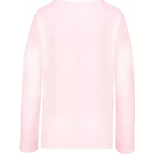 Női pulóver Kariban KA471 Ladies Oversized Sweatshirt -L/XL, Pale Pink