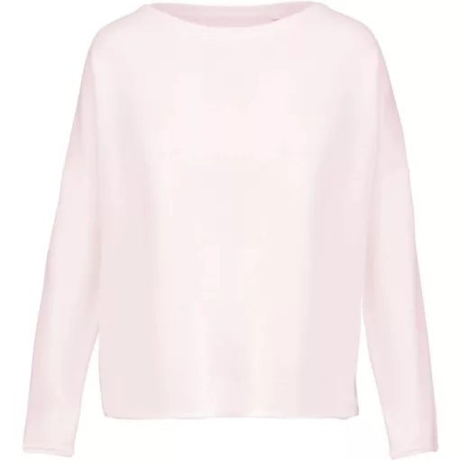 Női pulóver Kariban KA471 Ladies Oversized Sweatshirt -S/M, Pale Pink
