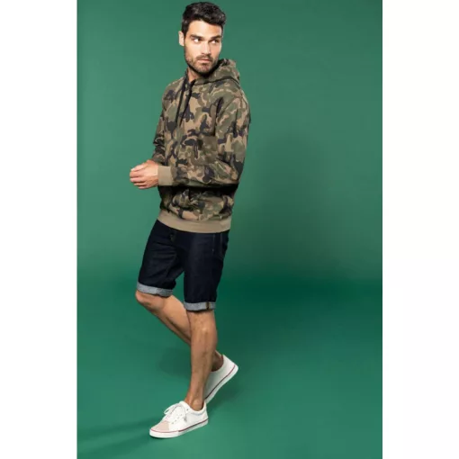 Férfi kapucnis pulóver Kariban KA476 Men’S Hooded Sweatshirt -XS, Ash Heather