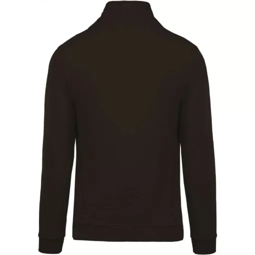 Férfi pulóver Kariban KA478 Zip neck Sweatshirt -L, Dark Grey