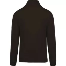 Férfi pulóver Kariban KA478 Zip neck Sweatshirt -M, Dark Grey