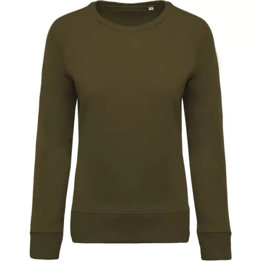 Női pulóver Kariban KA481 Ladies’ Organic Cotton Crew neck Raglan Sleeve Sweatshirt -L