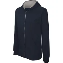 Gyerek kapucnis pulóver Kariban KA486 Kids Full Zip Hooded Sweatshirt -12/14, Navy/Fin