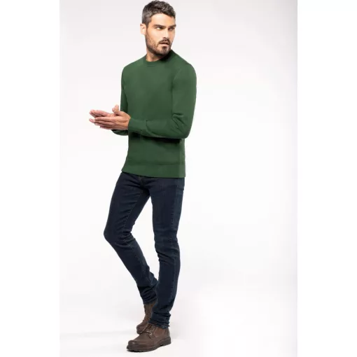 Férfi pulóver Kariban KA488 Crew neck Sweatshirt -2XL, Dark Grey