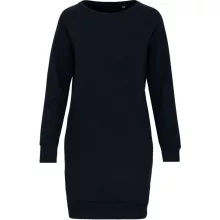 Női Kariban KA493 Organic Fleece Lounge Dress -L, Navy