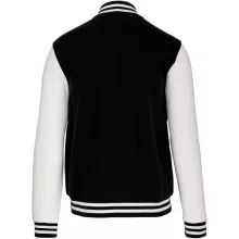 Uniszex pulóver Kariban KA497 Teddy Fleece Jacket -L, Black/White