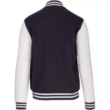 Uniszex pulóver Kariban KA497 Teddy Fleece Jacket -3XL, Navy/White